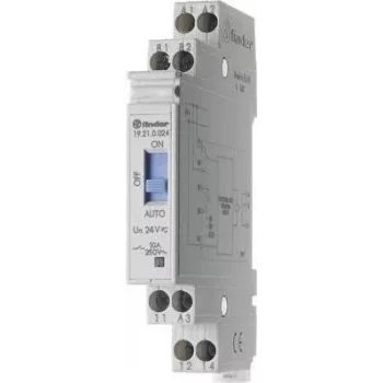 Finder 19.21.0.024 mračni stikalo s časovnikom in povratnim kontaktom, 1 CO 10 A, 24 V AC/DC