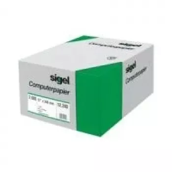 Sigel 08371 neskončni papir za računalnik, enojna perforacija, zelene črte, 203 x 375 mm, 60 g/m², 2000 listov