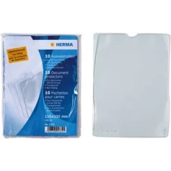 HERMA 1333 prozoren polipropilenski dokumentni ovitek, 155 x 220 mm, odporen na trganje, varen za arhiviranje, izrez za palec, 1 kos