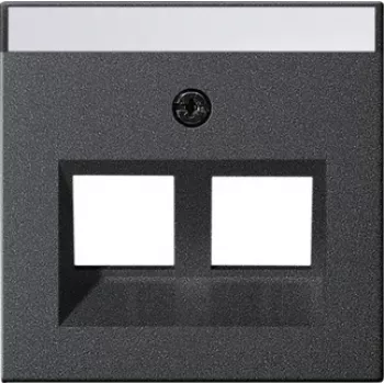 Gira System 55 pokrovna plošča za Modular Jack 30° 2-kratna antracit 264028