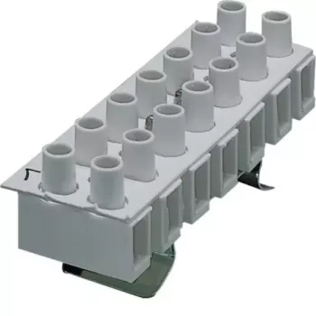 Hager K53 7-polna vrstna sponka za krmilne vode, vijačni priključek, montaža na DIN letev, 250V, 24A, siva