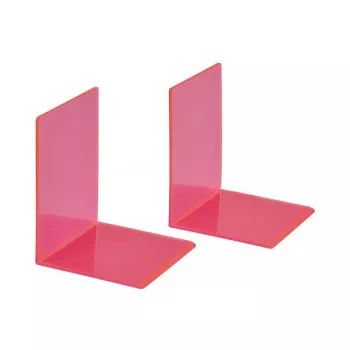 MAUL podstavki za knjige 10 x 10 x 13 cm neon roza (par)