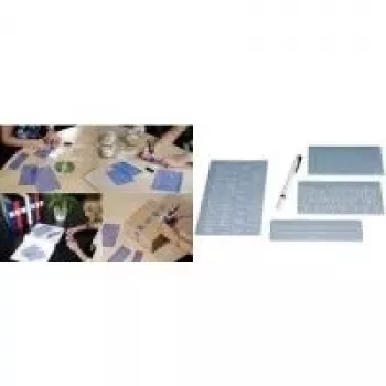WEDO set šablon za pisave, 5 mm, 10 mm, 20 mm, prozoren, plastično etui (70 12)