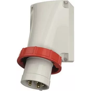 MENNEKES vtič CEE za naprave 5-polen 125A 400V 6h IP67 pravokotni pritrdilne sponke rdeč