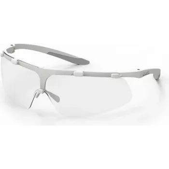 Uvex Super Fit ETC 9178 zaščitna očala z zaščito proti rosenju in UV zaščito, prozorna leča, antracit/modri okvir 9178415