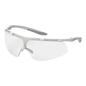 Uvex Super Fit ETC 9178 zaščitna očala z zaščito proti rosenju in UV zaščito, prozorna leča, antracit/modri okvir 9178415