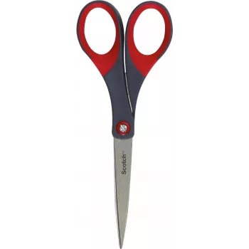 3M Scotch Precision škarje 180 mm rdeče/sive, koničaste, iz nerjavnega jekla, Comfort Grip (1447)