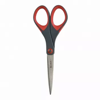 3M Scotch Precision škarje 180 mm rdeče/sive, koničaste, iz nerjavnega jekla, Comfort Grip (1447)