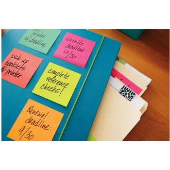 3M Post-it Notes 655-6-POP, 127 x 76 mm, Powerpink, 100 listov, odstranljiv