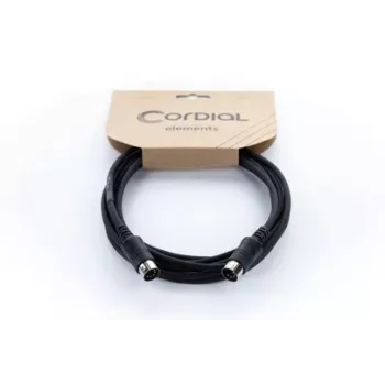 Cordial MIDI povezovalni kabel 1m, 5-polni DIN vtič na vtič, črn (14894)