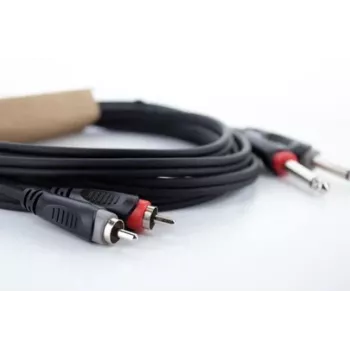 Cordial 14840 avdio kabel 6,3 mm mono vtič na RCA 1,5 m črn