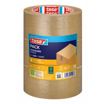 tesa STANDARD ecoLogo® 58292 lepilni trak za pakiranje rjav 50 m x 50 mm 3 zvitki