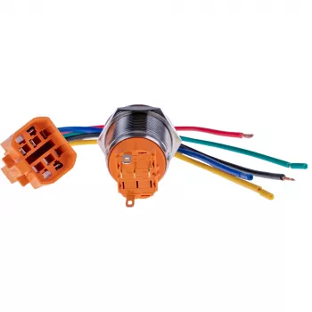 JOY-IT BUTTON22A-M-RD tipka (delovni kontakt), 22 mm, rdeča, 250 V AC, 3 A, 1 NO, IP67, IK10