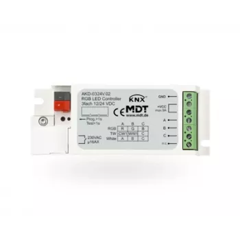 MDT AKD-0324V.02 KNX LED krmilnik, 3-kanalni RGB/RGBW, 3A na kanal, podometna montaža