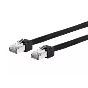 METZ CONNECT 13084U1500-E Cat.6 Ultraflex500 VoIP patch kabel vtič RJ45 na vtič RJ45, AWG 26/7, PUR, črn, 1,5 m