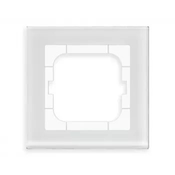 MDT steklen okvir 1-kratni bel za 63mm module BE-GTR163W.01