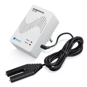 H-Tronic 1114720 detektor vode z zunanjim senzorjem, vtič, 230V AC, zvočni alarm 85 dB, relejni izhod, 2m senzorski kabel