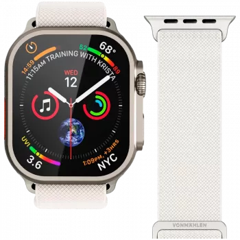VONMÄHLEN Classic Nylon Loop za Apple Watch 40/41/42mm, krem