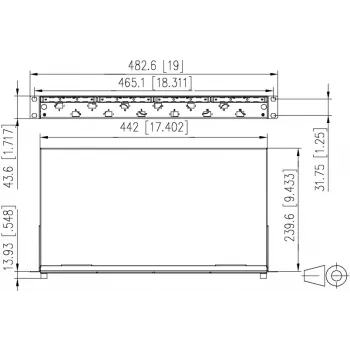 METZ CONNECT spajalni patch panel 12x LC-Duplex OM4, 1U, 19-palčna rack montaža, siva 1504677512-F