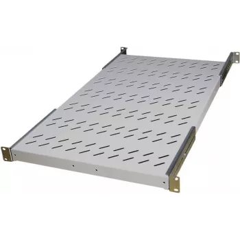 IT-BUDGET 19-palčna fiksna police za rack / odlagalna površina za naprave, nosilnost 150 kg, globina 750 mm, svetlo siva 90ITB19FBX750G