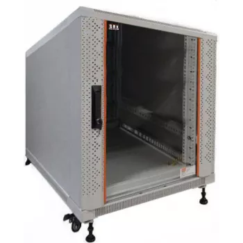 IT-BUDGET 19-palčni strežniški regal SRK 12U 600x1000 mm svetlo siv predmontiran 99ITB19SRK12610GGNM