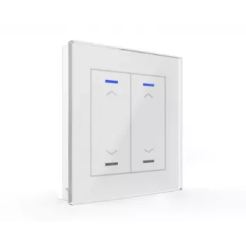MDT BE-GTL20W.A1 stekleni tipkovni gumb II Light 2-kanalni RGB-W bel žaluzija/rolo