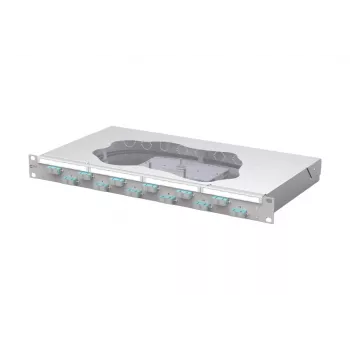 METZ CONNECT spajalni patch panel 12xSC duplex OM3, 1U, svetlo siv 150455BA12-F