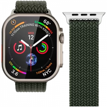VONMÄHLEN tkan zapestni pašček za Apple Watch 40/41/42mm, olivna
