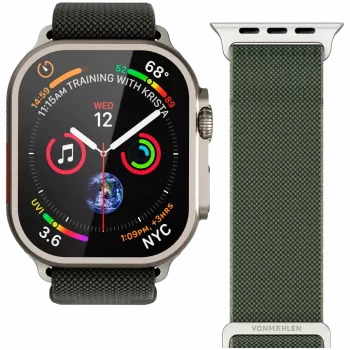 VONMÄHLEN Classic Nylon Loop 44, 45, 46, 49mm enotna velikost, olivna