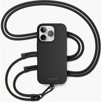 VONMAEHLEN Infinity Go univerzalna verižica za telefon črna – nastavljiva do 150 cm