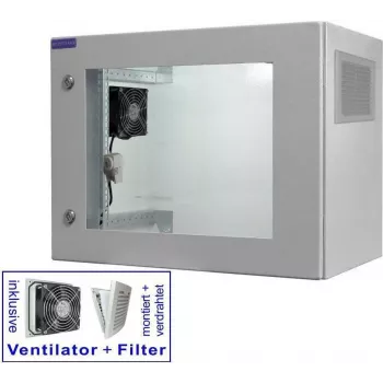 RESISTER PRO Aktiv 19-palčna omrežna omara, IP54/55, steklena vrata, 9U, 600x400 mm, svetlo siva 99RRA19WV94GG
