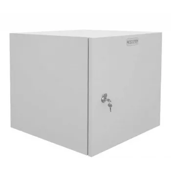 IT-BUDGET 19-palčna stenska omrežna omarica Easy - jeklena vrata - 12U - Š 600 x G 600 mm - jeklena pločevina - svetlo siva (90RR19CWV1266MG)
