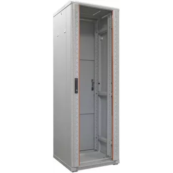 IT-BUDGET 19-palčna omrežna omara SRK - 38U - 600x800 mm - steklena/jeklena vrata - montirana - svetlo siva 99ITB19SRK3868GGNM