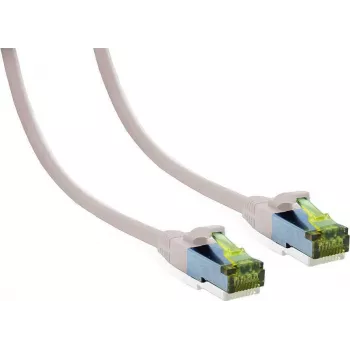 IT-BUDGET Premium patch kabel iz masivnega bakra Cat.6A s surovim kablom Cat.7 600 MHz brez halogenov PoE+ 10Gbps bel 3m 90ITB6A7PK3W