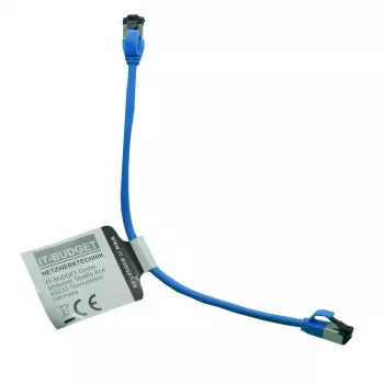 IT-BUDGET Cat.8.1 Slim Ethernet patch kabel, S/FTP, 40Gbps, 2000MHz, LSZH, PoE+, moder, 0,5m 90ITBSLIM81PK050B