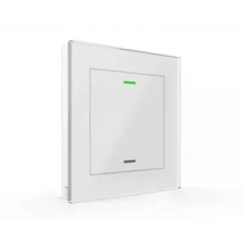 MDT BE-GTL1TW.01 stekleni tipkovni senzor Glastaster II Light 1-kratni RGBW KNX, bel