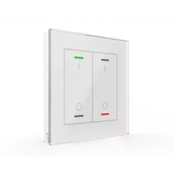 MDT BE-GTL2TW.B1 stekleni gumb II Light 2-kratni RGBW s temperaturnim senzorjem bel