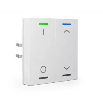 MDT technologies tipka Light 63, 2-kanalna, RGBW, Studio White, Smooth, BE-TAL6302.D1