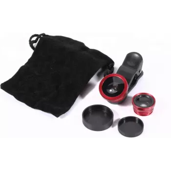 CYOO CY121416 2-v-1 komplet objektivov za pametni telefon – 180° fisheye in makro objektiv z univerzalno sponko