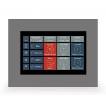 MDT VC-0701.04 zaslon na dotik VisuControl 7 palcev KNX sobni krmilnik, črn