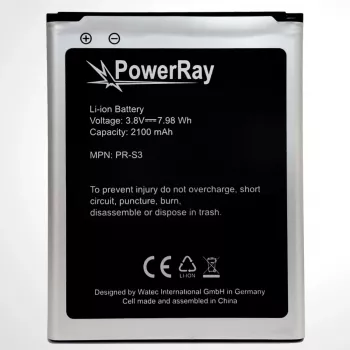 PowerRay baterija PR-S3 za Samsung Galaxy S3, 2100 mAh, Bulk
