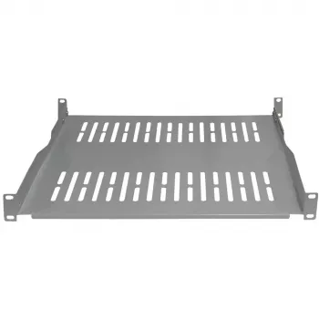 IT-BUDGET 19-palčna rack vgradna polica / odlagalna polica za naprave - nosilnost 80 kg - globina 350 mm - globinsko nastavljiva montaža - svetlo siva (90ITB19FBX350G)