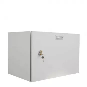 IT-BUDGET 19-palčno stensko ohišje omrežna omara Easy - masivna jeklena vrata - 6U - Š 600 x G 400 mm - jeklena pločevina - svetlo siva (90RR19CWV664MG)