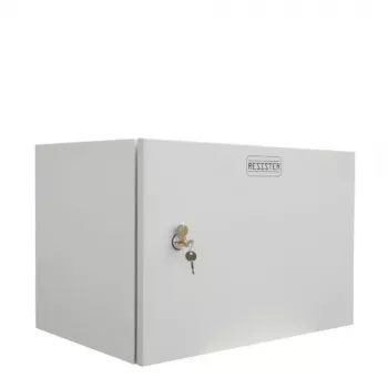 IT-BUDGET 19-palčno stensko ohišje omrežna omara Easy - masivna jeklena vrata - 6U - Š 600 x G 400 mm - jeklena pločevina - svetlo siva (90RR19CWV664MG)