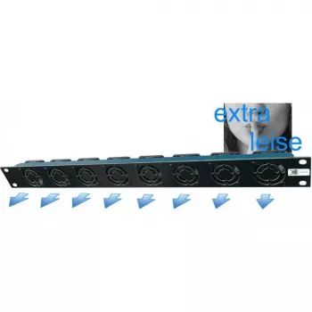 Liebernetz 19-SILENT enota ventilatorjev - vodoravni izpuh - pretok zraka 50 m³/h - 1U - 12V DC - zelo tih 15 dB - črna (90LN19LUE1HE8BRS)