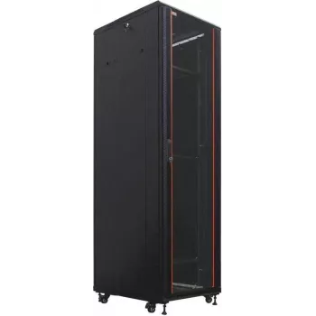 IT-BUDGET 19-palčna strežniška omara SRK - 42U - 600x1000 mm - steklena/jeklena vrata - predmontirana - črna 99ITB19SRK42610GSNM