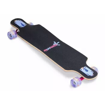 MUUWMI AU 560 Longboard Compact Cruiser skateboard, ABEC 7 kroglični ležaji, LED svetleča kolesa, 7-plastni kanadski javorjev les