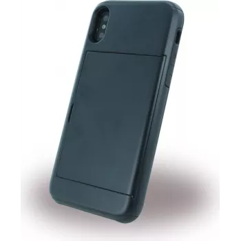 CYOO Slid Style predal za kartice trd ovitek za Apple iPhone X – črn