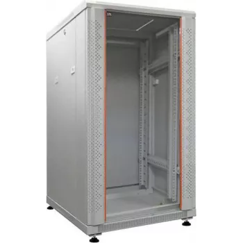 IT-BUDGET 19-palčna omara SRK - 18U - 600x1000 mm - steklena/jeklena vrata - predsestavljena - svetlo siva 99ITB19SRK18610GGNM