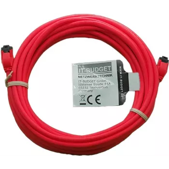 IT-BUDGET patch kabel iz polnega bakra Premium - Slim AWG 28 - Cat.8.1 - 2000 MHz - brez halogenov - PoE+ - 40GBit - rdeč - 5 m (90ITBSLIM81PK5R)